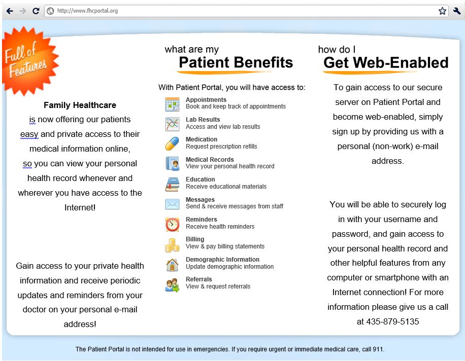 Patient Portal | Family Healthcare